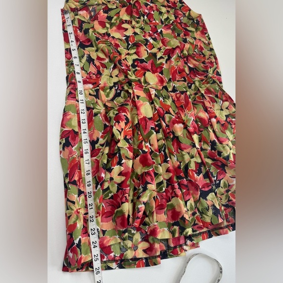 Laura Ashley 100% Cotton Fruity Pattern Drop Waist Button Down Dress Size 10 - Picture 6 of 9